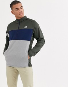 Свитшот в стиле колор блок с молнией adidas Golf Competition-Серый