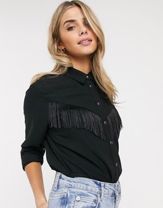 Рубашка в стиле вестерн с бахромой Levis Selita-Черный Levis®