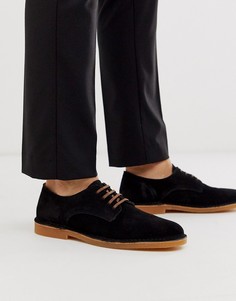 Черные замшевые туфли Selected Homme-Черный