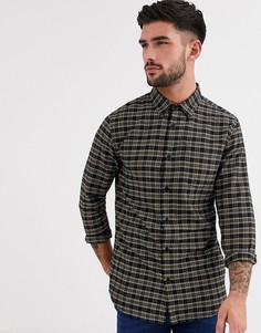 Черная оксфордская рубашка в клетку New Look-Черный