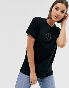 Черная футболка Converse Lifes Too Short To Waste-Черный