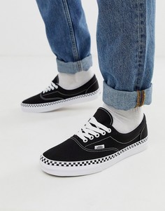 Черные кеды с подошвой в шахматную клетку Vans Era-Черный