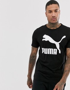 Черная футболка с логотипом Puma classics-Черный