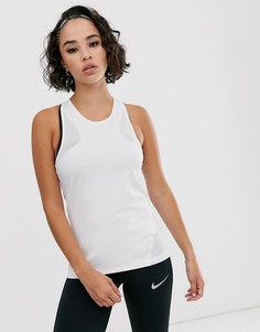 Белая футболка с сетчатыми вставками Nike Training-Белый