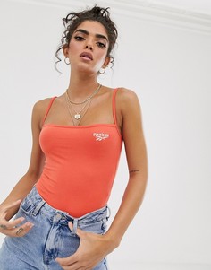 Красное боди на бретельках Reebok - Vector-Черный