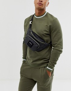 Темно-серая сумка-кошелек на пояс с логотипом Replay-Серый