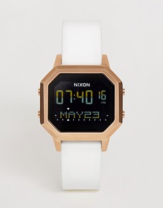 Часы с белым силиконовым ремешком Nixon A1211 Siren-Белый