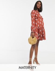 Платье-рубашка с принтом Mamalicious maternity-Мульти Mama.Licious