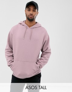 Oversize-худи пыльно-фиолетового цвета ASOS DESIGN Tall-Фиолетовый