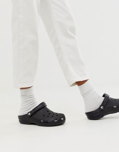 Черные классические шлепанцы Crocs-Черный