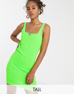 Облегающее платье с квадратным вырезом Noisy May Tall Erin-Зеленый