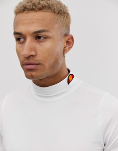 Белый лонгслив с отворачивающимся воротником ellesse Amica