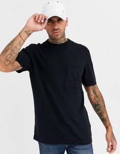 Темно-синяя трикотажная футболка River Island-Темно-синий