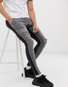Черные джинсы скинни SikSilk-Черный