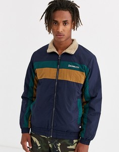 Темно-синяя куртка с подкладкой из искусственного меха и полосками Dickies Paducah-Темно-синий