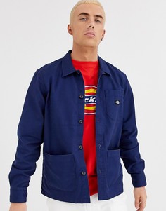 Синяя хлопковая рубашка навыпуск с длинными рукавами Dickies Caprock-Синий