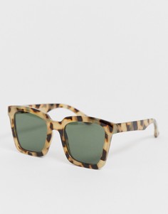Квадратные солнцезащитные очки ASOS DESIGN-Коричневый