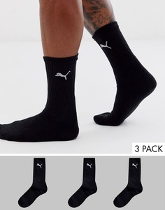 Комплект из 3 пар черных носков Puma-Черный