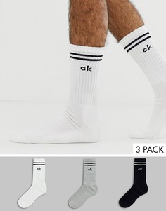Набор из 3 пар носков с логотипом Calvin Klein-Мульти
