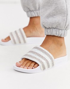 Белые шлепанцы adidas Originals Adilette-Белый
