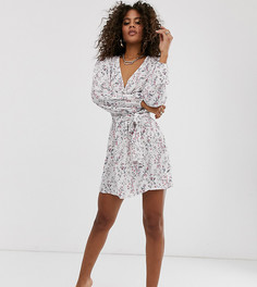 Приталенное платье с поясом и цветочным принтом Missguided Tall-Мульти