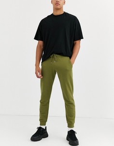 Зауженные джоггеры оливкового цвета ASOS DESIGN-Зеленый