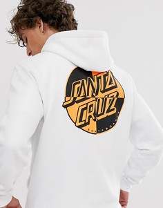 Худи белого цвета с принтом \Crash Dot\" на спине Santa Cruz-Белый