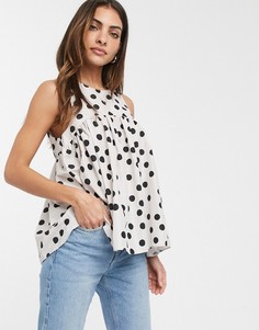Свободный топ в горошек ASOS DESIGN-Мульти