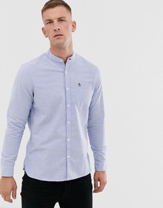 Голубая оксфордская рубашка с воротником на пуговице и логотипом Original Penguin-Синий