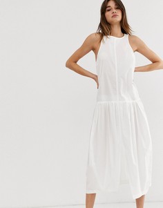 Белое платье ограниченной серии из поплина Weekday-Белый