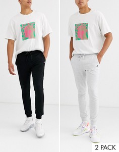 Комплект из 2 супероблегающих джоггеров ASOS DESIGN-Мульти