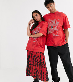 Футболка с принтом COLLUSION - Unisex-Красный
