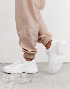 Белые кроссовки на массивной подошве Puma Cilia-Белый