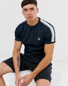 Темно-синяя футболка с отделкой лентой на рукавах Original Penguin-Темно-синий