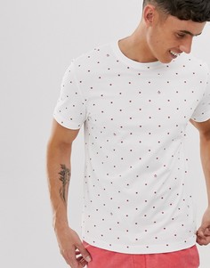 Белая футболка с круглым вырезом и принтом звезд Original Penguin-Белый