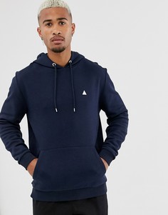 Худи темно-синего цвета с логотипом-треугольником ASOS DESIGN-Темно-синий