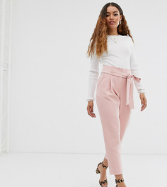 Розовые брюки с поясом New Look Petite-Розовый