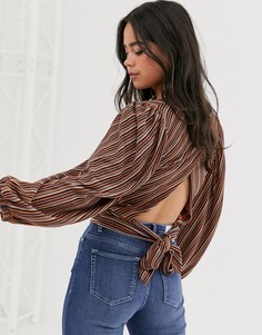 Топ с запахом Free People - autumn nights-Мульти