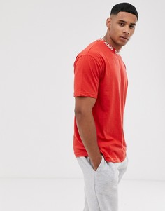Футболка с фирменным воротником Tommy Jeans-Красный