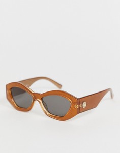 Оранжевые круглые солнцезащитные очки Le Specs The Grinshiest-Оранжевый