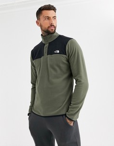 Флисовый топ хаки The North Face - TKA Glacier Snap-Зеленый