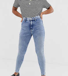 Светлые джинсы скинни River Island Petite Kaia-Синий