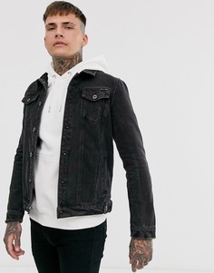 Черная джинсовая куртка Liquor N Poker-Черный