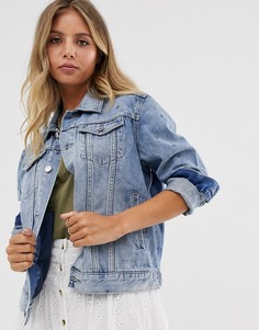 Джинсовая куртка со стразами Sass & Bide-Синий