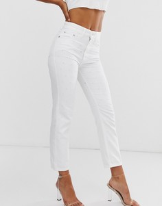 Белые джинсы в винтажном стиле River Island-Белый