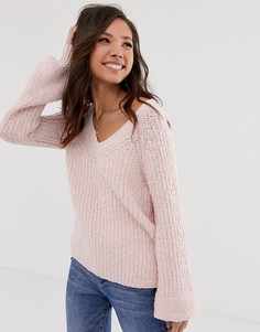 Вязаный джемпер Abercrombie & Fitch-Розовый