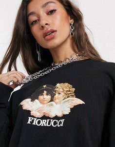 Черный свитшот Fiorucci vintage angels