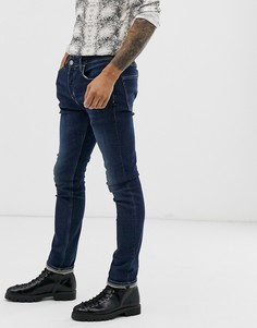 Выбеленные джинсы-сигареты AllSaints-Синий