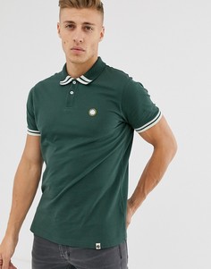 Зеленое поло с контрастной отделкой Pretty Green-Зеленый