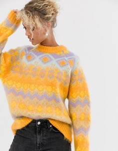 Oversize-джемпер с узором фэйр-айл ASOS DESIGN-Мульти